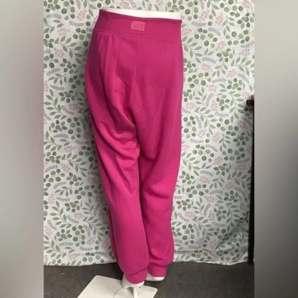 *RARE* Cool! Victorias Secret XL Hot Pink Corset-Style Tie Waist Sweatpants